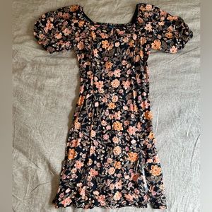 Old Navy, navy and orange floral dress
